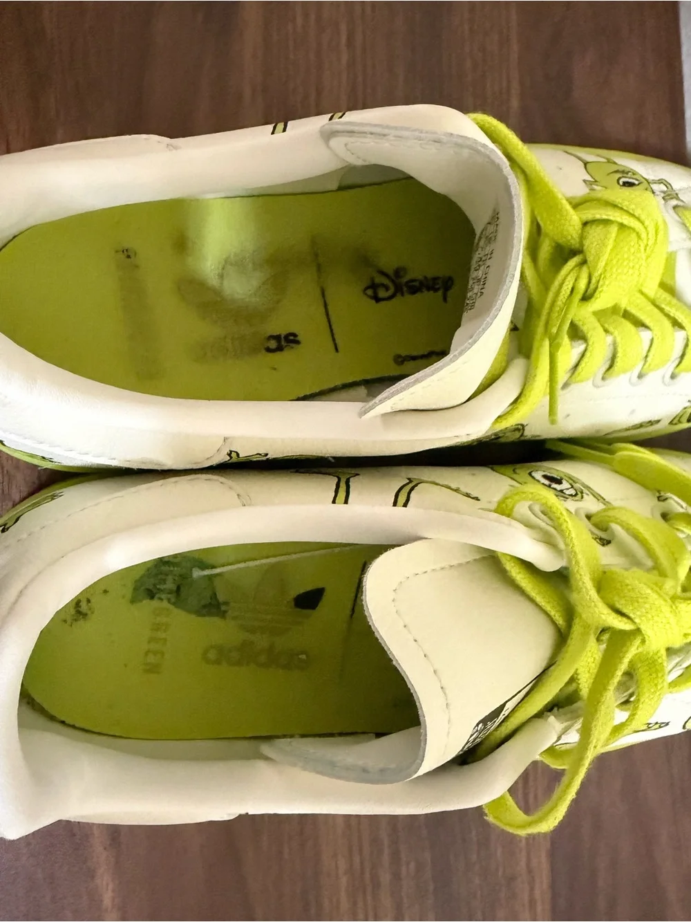 Adidas X Stan Smith Monster Inc Mike Wazowski Graphic sneaker.